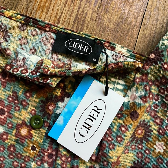 Cider Floral Corduroy Mini Dress - Picture 4 of 5